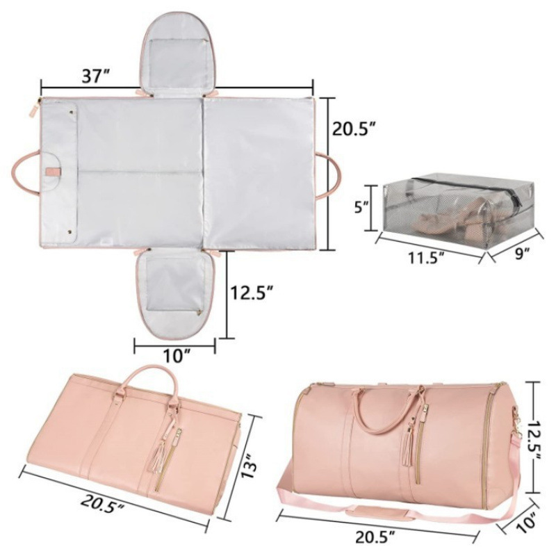Inventario de nuevo gran viaje portátil plegable bolsa de equipaje de ropa de mujer bolsa de gimnasio al aire libre multifuncional almacenamiento durante la noche