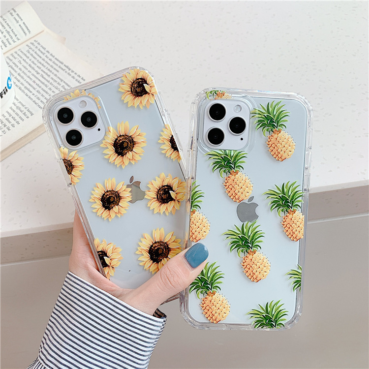 Summer pineapple sunflower for iPhone14 phone case Apple 13Promax personality creative 12 women Summer pineapple sunflower for iPhone14 phone case Apple 13Promax personality creative 12 women