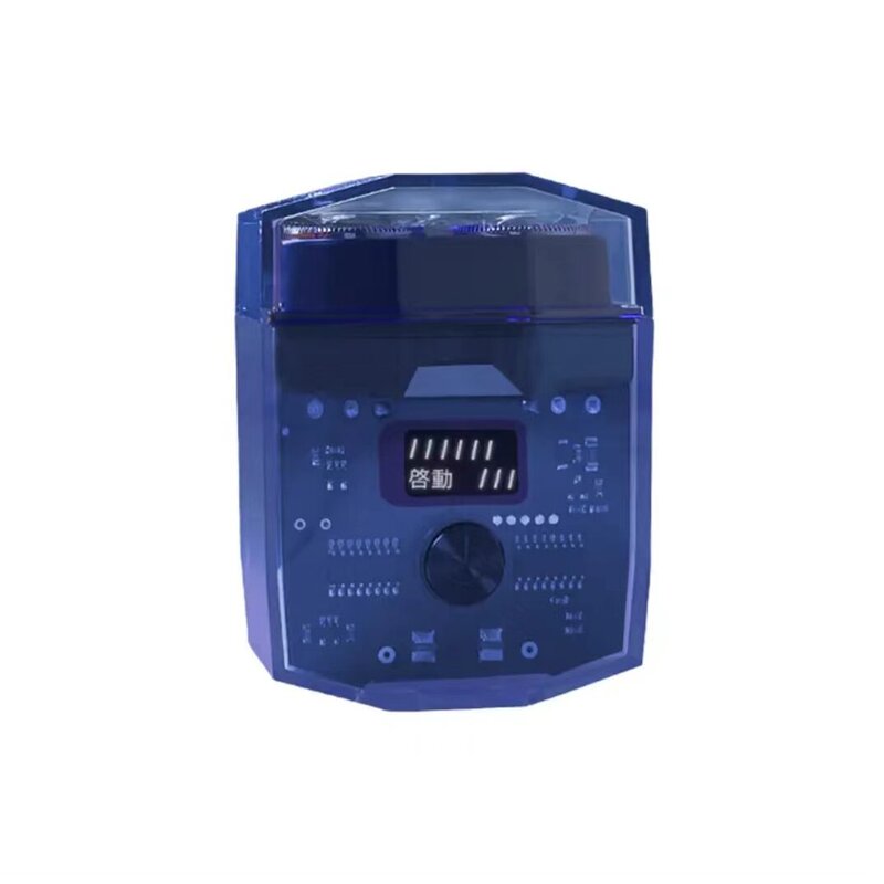 Konka 透明双頭シェーバー メンズ ハイパワー電動デジタル ディスプレイ シェーバー 充電式ポータブル小型鋼砲|undefined