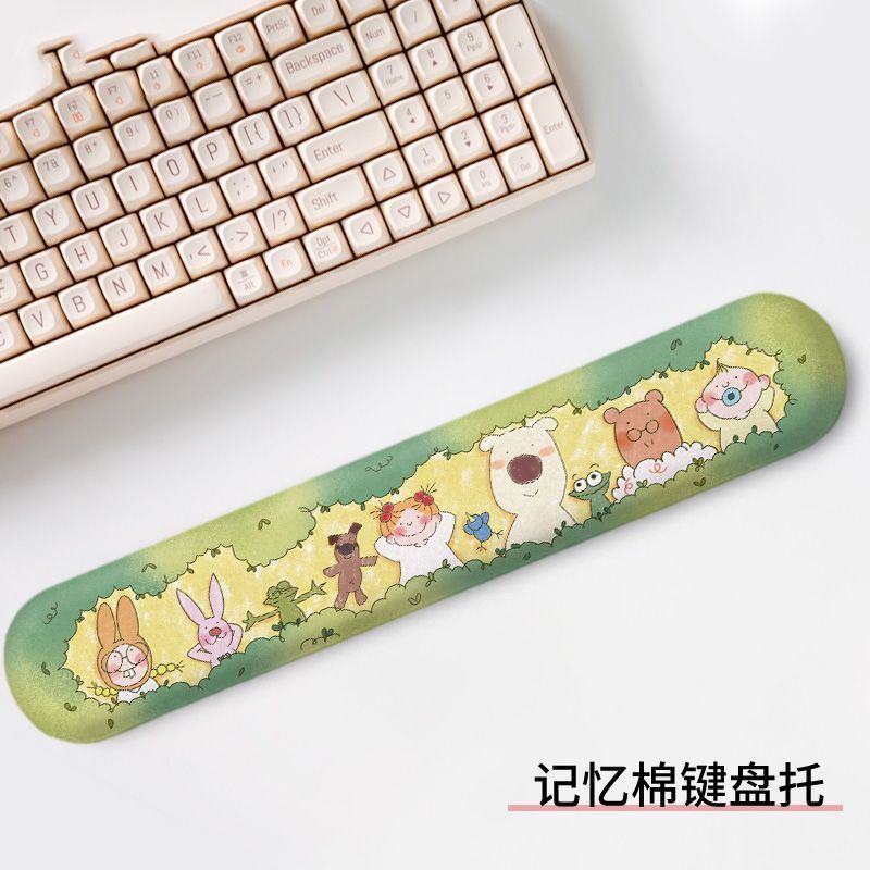 소녀와 파트너 키보드 받침대