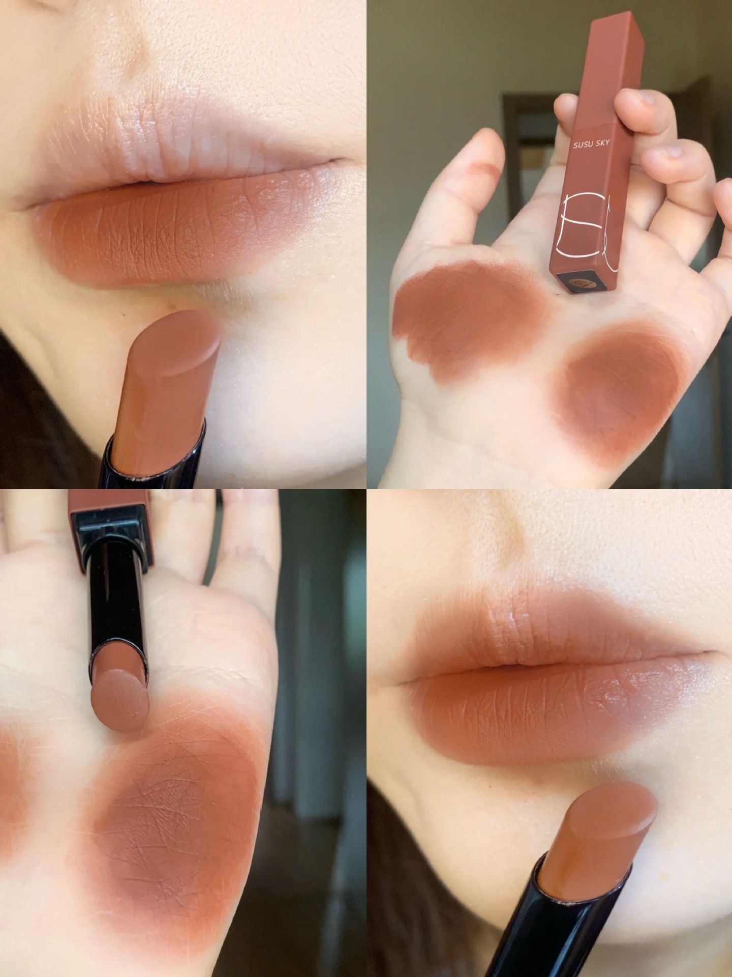 SUSU SKY fine tube matte lipstick, brightening and whitening, long-lasting makeup, non-stick, versatile lip gloss, affordable wholesale undefined