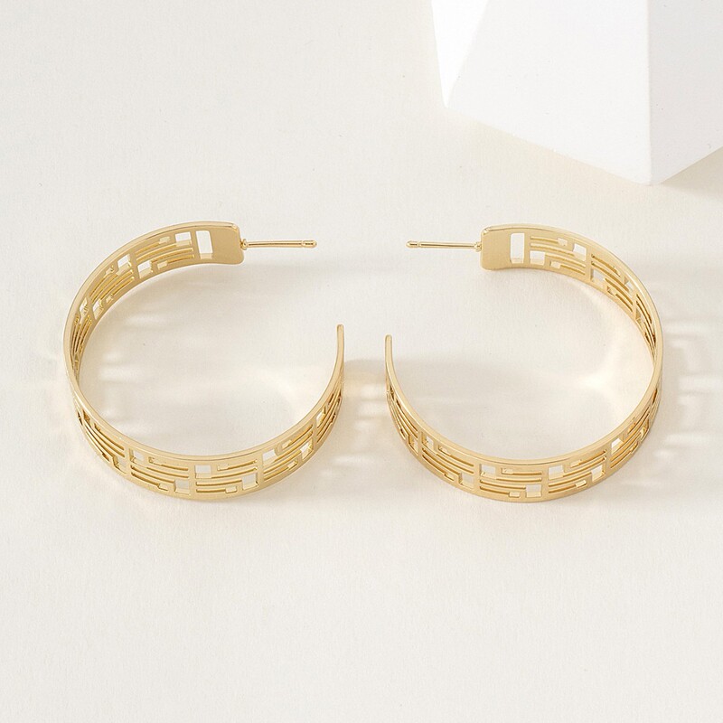 Special Craft Prom Party Fashion Earrings Geometric Ring Hollow Ins Style Strange Square Women's Earrings Special Craft Prom Party Fashion Earrings Geometric Ring Hollow Ins Style Strange Square Women's Earrings