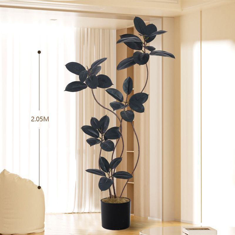 屋内大型バイオニック鉢植え偽植物装飾ツリー模擬花ゴムツリー模擬緑植物リビングルーム床置き装飾品|undefined