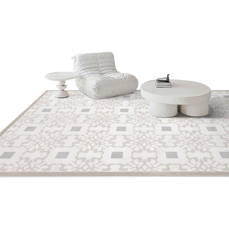 Estilo crema simple absorbente sala de estar alfombra hogar suave antideslizante gran área manta completa dormitorio alfombra francesa