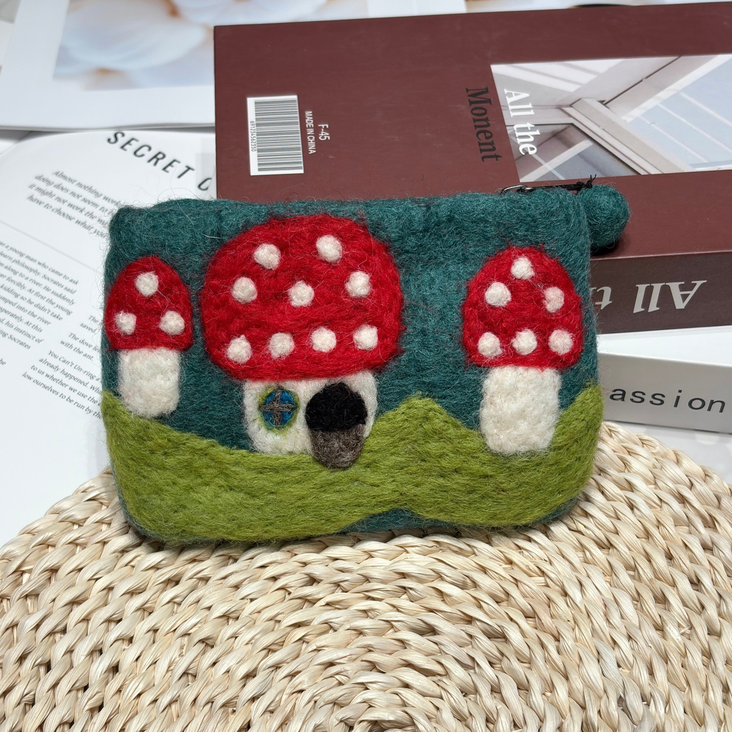 버섯집-녹색바닥 동전지갑