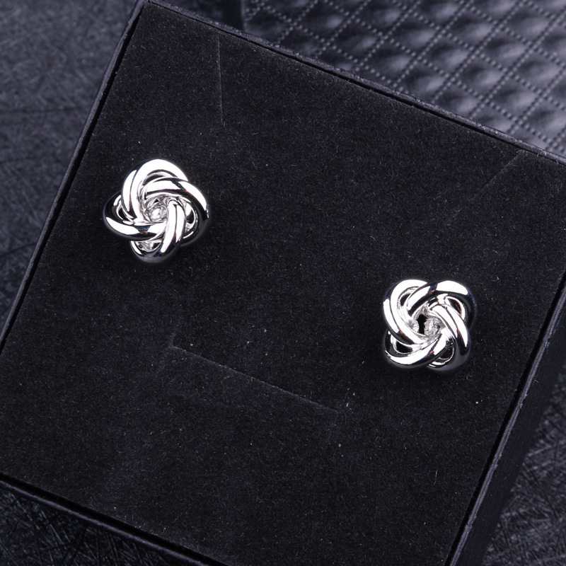 Chinese Knot Men's Metal Cufflinks French Shirt Sleeve Nail Men's Simple Shirt Cuff Links Sleeve Nail CUFFLINKS
