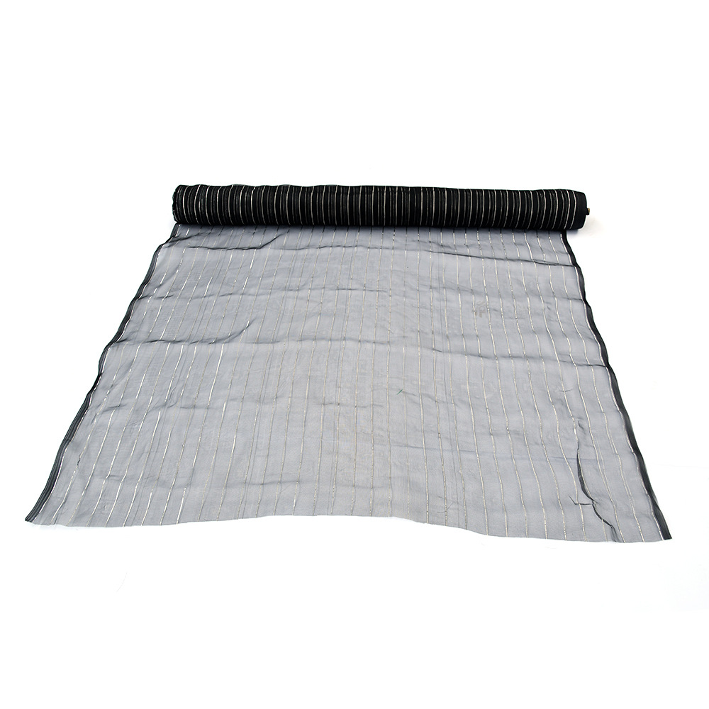 全新料黑色带银丝苏尔寿片梭织机抗老化蔬菜遮光防虫网厂家订制