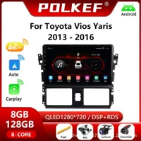 Подходит для Toyota Vios Yaris 13-16 Android Navigation 9inch Экран Беспроводная связь CarPlay HD Reflection