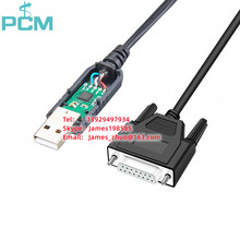 原装FTDI芯片FT232RLUSB到RS232/RS485串口线DB15针通信程序连接