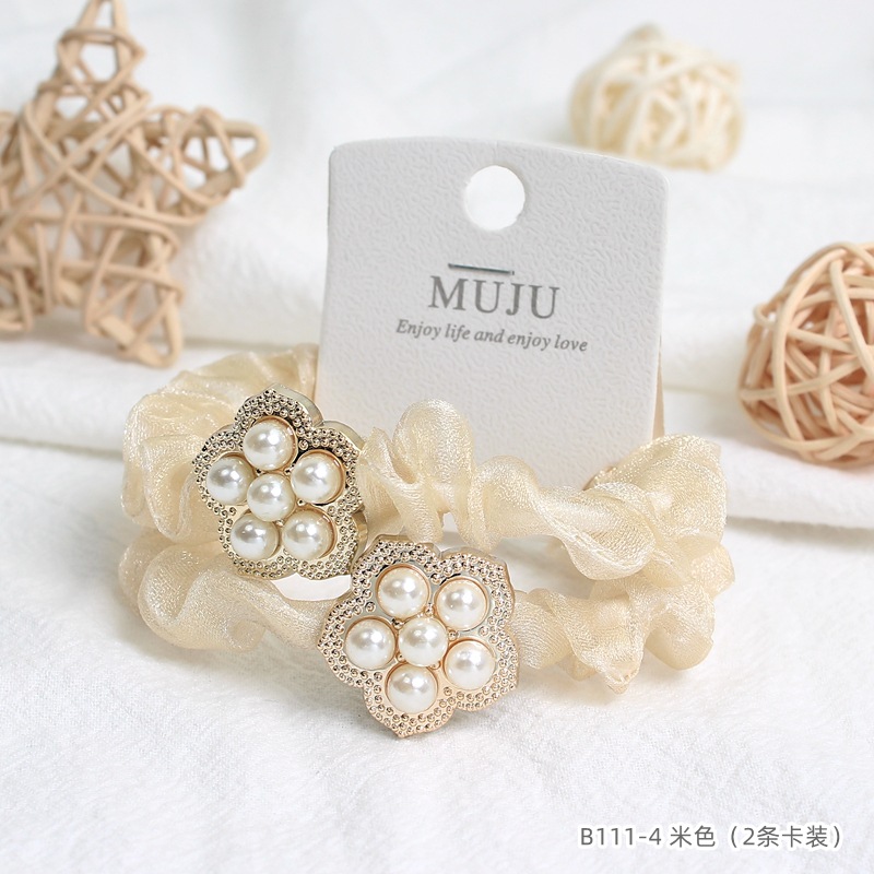 [Carga de tarjeta] sensación de alto nivel coreano de cabello de código de barras de moda de alta elasticidad de cabello anillo de cabello correa de cola de caballo