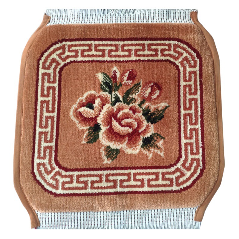 Car autumn and winter car seat cushion cashmere-like handmade wool-like car seat cushion square cushion three-piece wool-like cushion