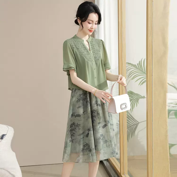 2025年夏季新款女裙气质高腰显瘦连衣裙子高端轻奢连衣裙衬衫裙子