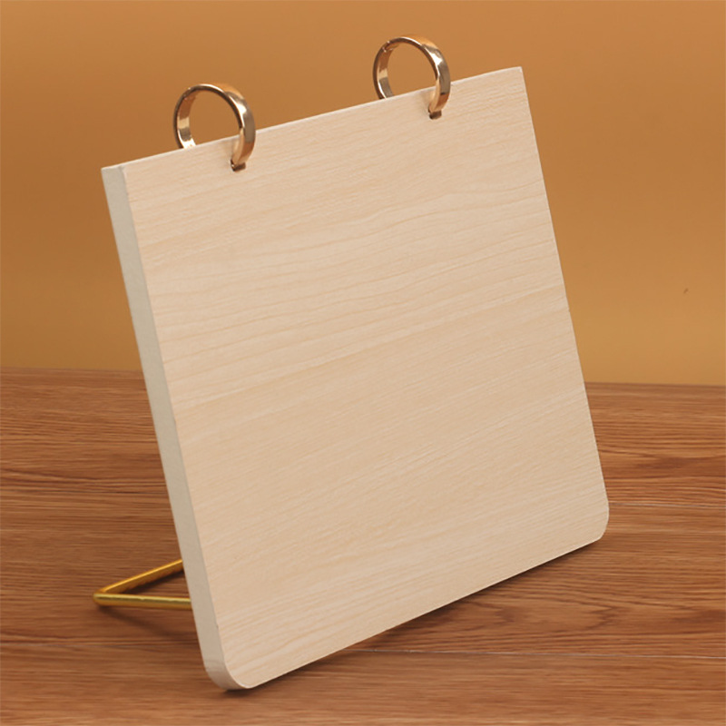 2024 nuevo calendario de escritorio de madera Escritorio de Oficina Creativa calendario base simple escritorio calendario soporte de exhibición