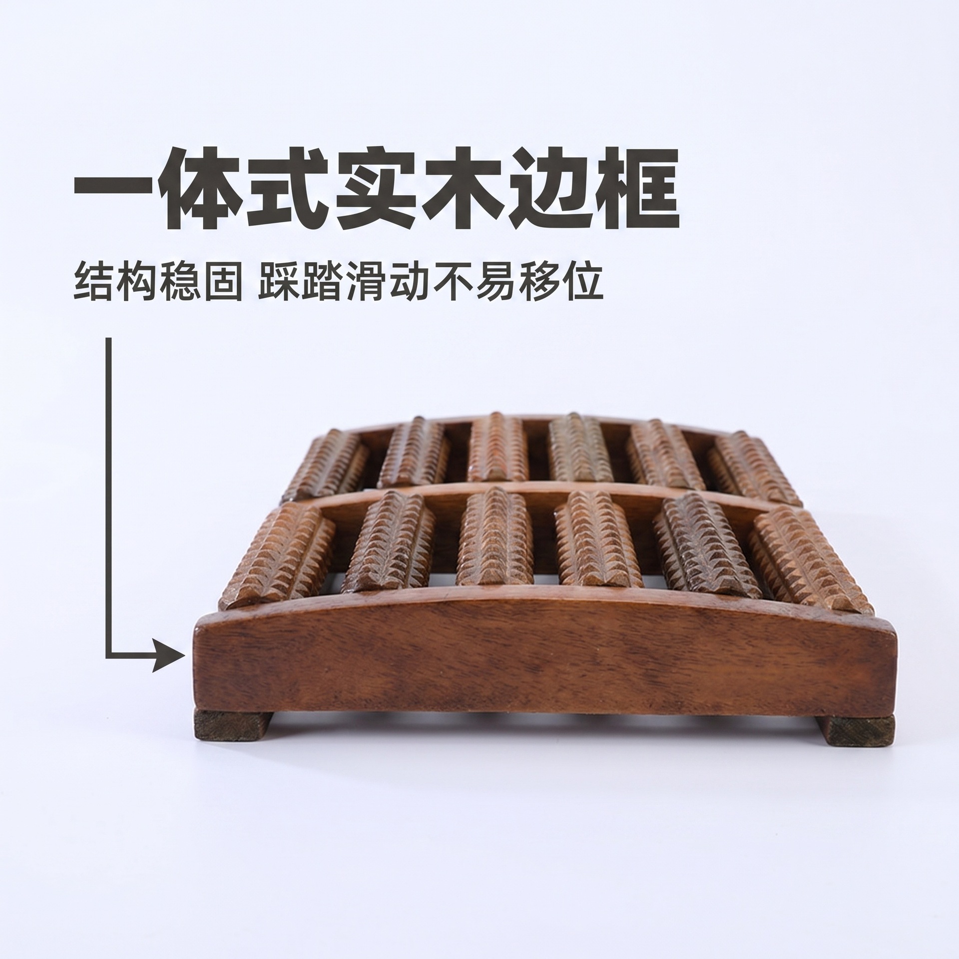 Wooden Foot Massage Roller 8 Row Beech Sole Acupressure Tool Manual Reflexology Massager key features