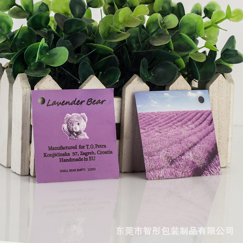 FSC纸类彩卡纸卡头批发 可降解紫色铜版纸儿童卡通玩具吊牌卡头