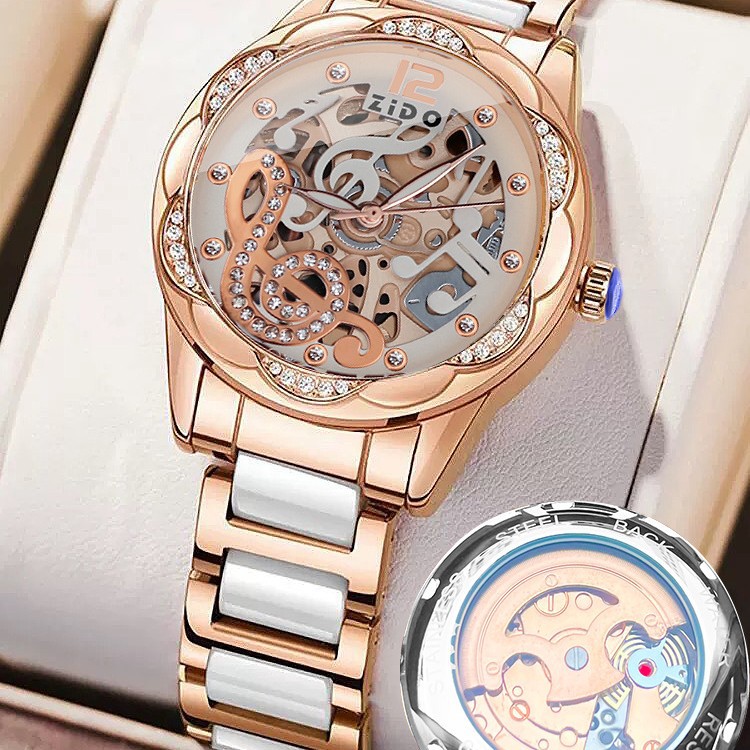 New Internet Celebrity Watch for Girls, Fully Automatic Non-Mechanical Watch, Ceramic Butterfly Temperament Factory Direct Sales Quartz Watch
