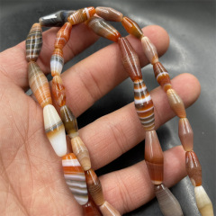 DIY飾品配件深紅色纏絲瑪瑙米珠散珠 散批