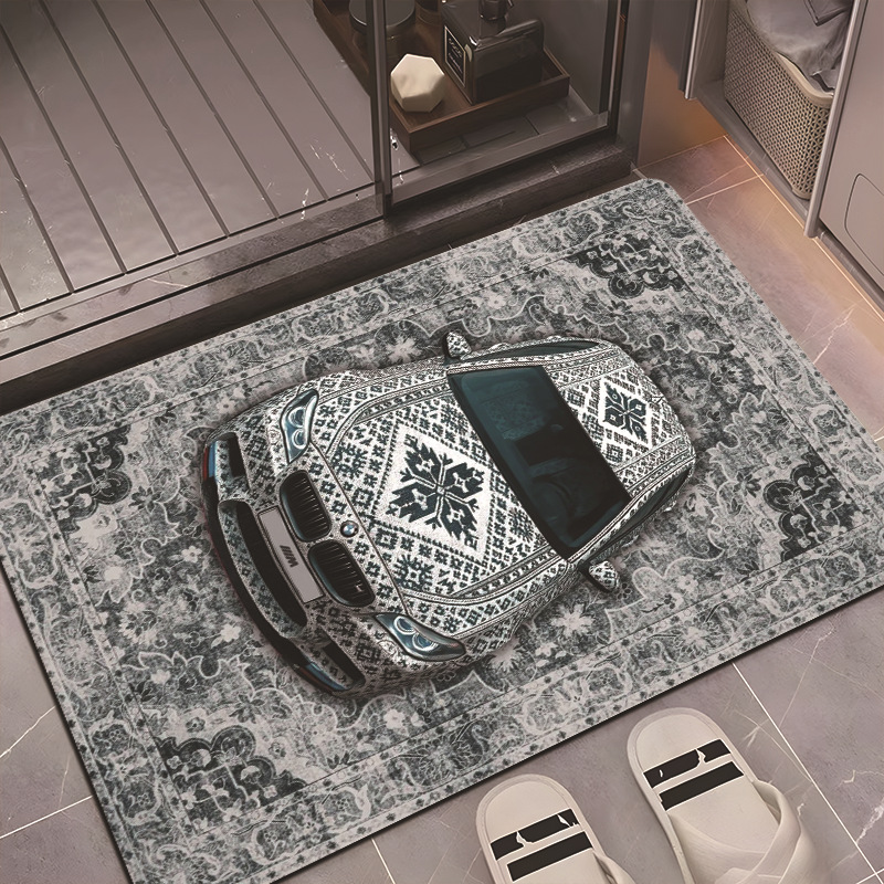 Cross-Border Hot-Selling Car Diatom Mud Floor Mats, Bathroom Water-Absorbent Non-Slip Floor Mats, Bathroom Door Mats, Entrance Stain-Resistant Floor Mats