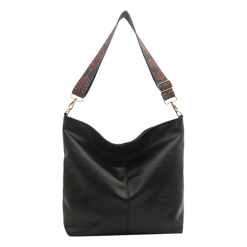 Bolso de mujer de moda bolso de cercanías 2024 nuevo bolso de hombro simple de gran capacidad retro versátil popular bolsa de mensajero
