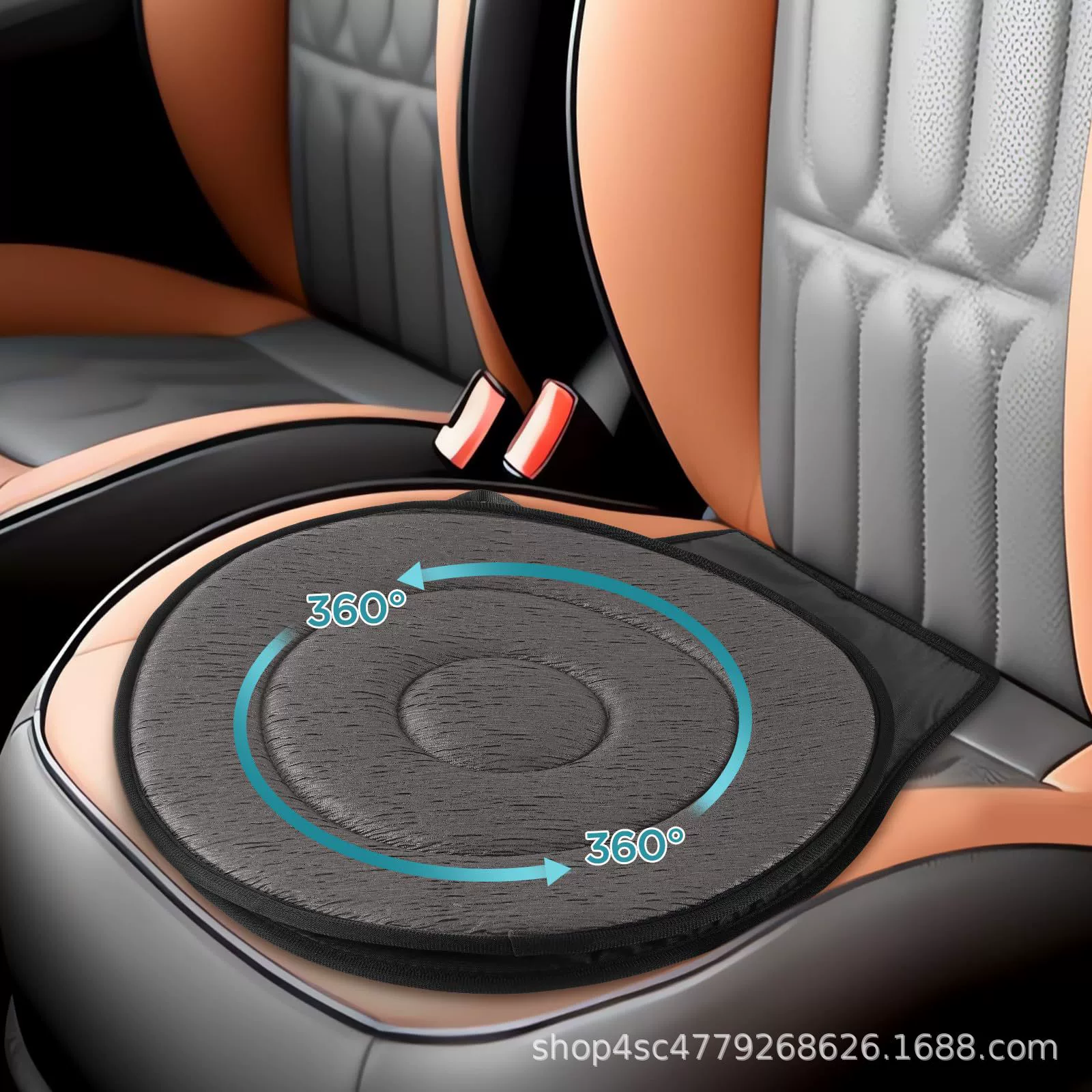 跨境爆款360旋转汽车坐垫老人孕妇四季通用车载多功能移动座椅垫
