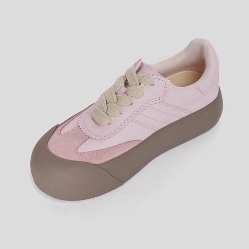 goodbai Bai Jingting same style puffy shoes Chinese Valentine's Day special edition pink thick-soled casual shoes big head moral training women's shoes