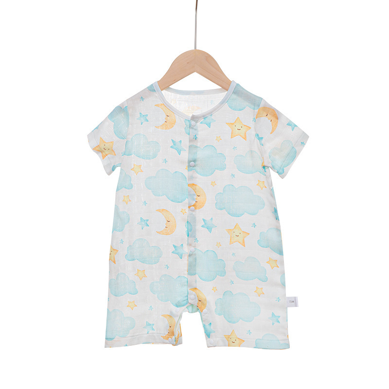 Mono de manga corta delgada para bebé muslin