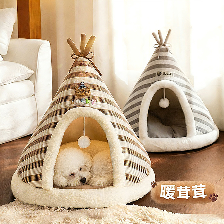 Otoño e invierno gato nido tiendas de punto semicirculado gato nido mochila navidad cama de perro mascota transfronteriza perro nido