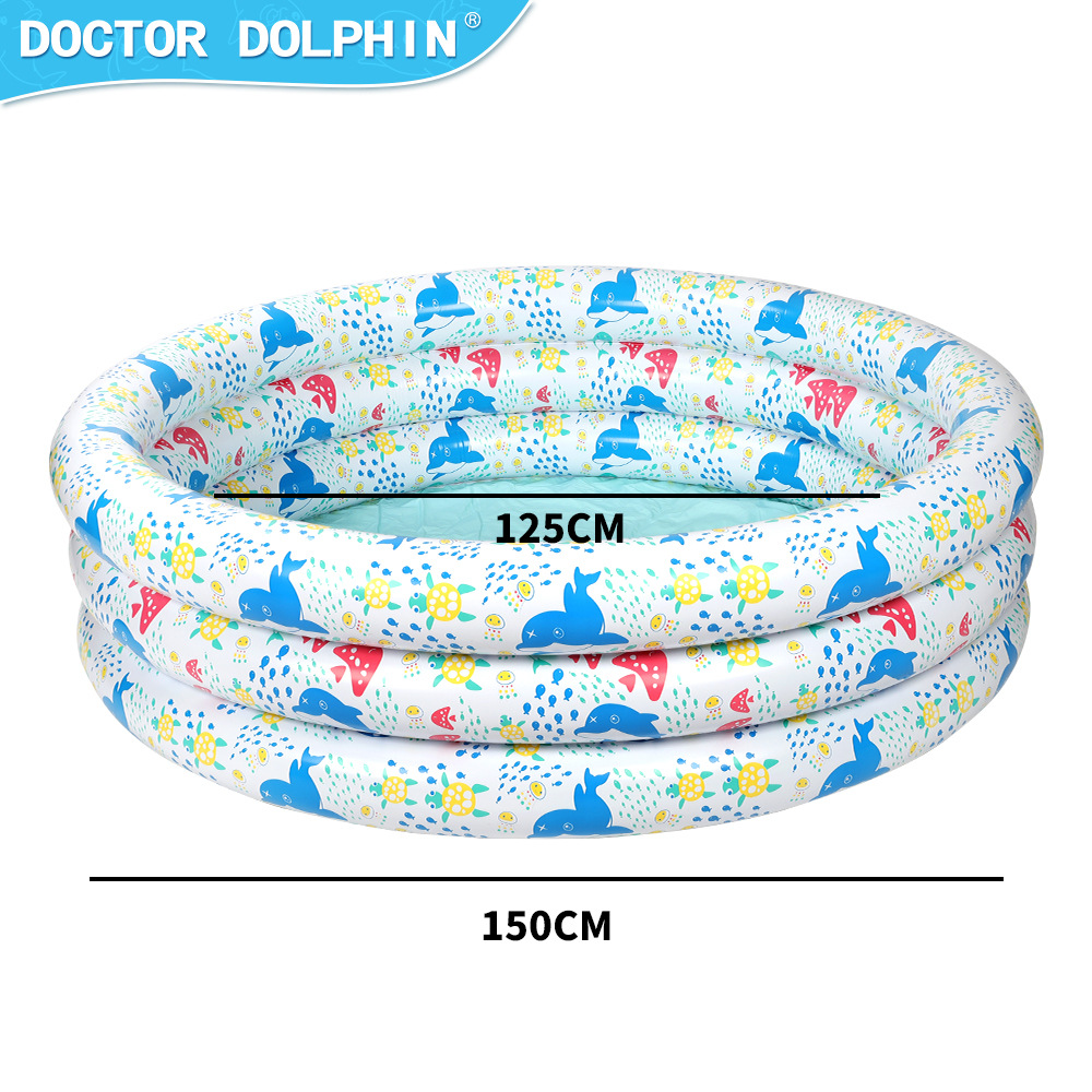Doctor dolphin | Piscina de olas inflable para niños Piscina inflable de tres capas Piscina de ocio para niños Piscina inflable de pvc
