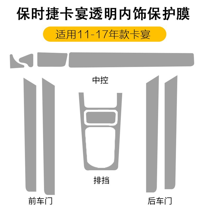 23 New Models of Macan Cayenne Center Console Gear Shift Interior Film Panamera Tpu Interior Protective Film Modification