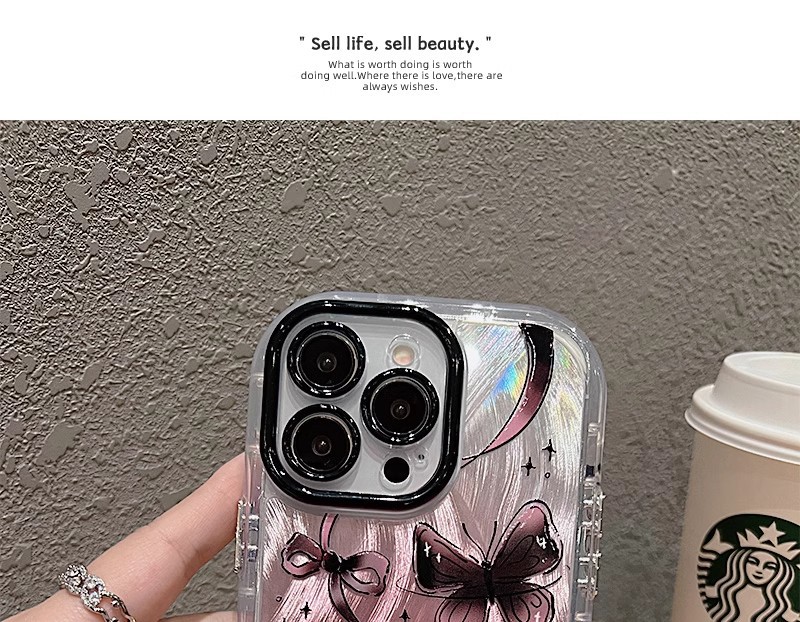 Ink Butterfly – Passende Früchte-Hülle für iPhone 16 Pro, Neue Cartoon-Hülle für iPhone 15 Pro Max, Personalisierte Hülle für iPhone 13/14/12_voghion.com