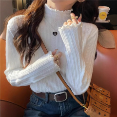 白いアンドロメダの上着の小清新なニットの秋の高級感のセーターの女性の秋冬の田園の底の服の女性の中で合わせます。