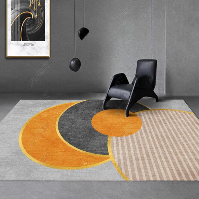 Nordic Light Luxury Gray Modern Minimalist Nordic Living Room Bedroom Bay Window B&B Coffee Table Wool Blended Carpet