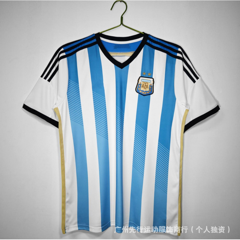 Colección de fútbol retro popular Argentina Alemania Inglaterra Brasil Copa Mundial de fútbol de manga corta