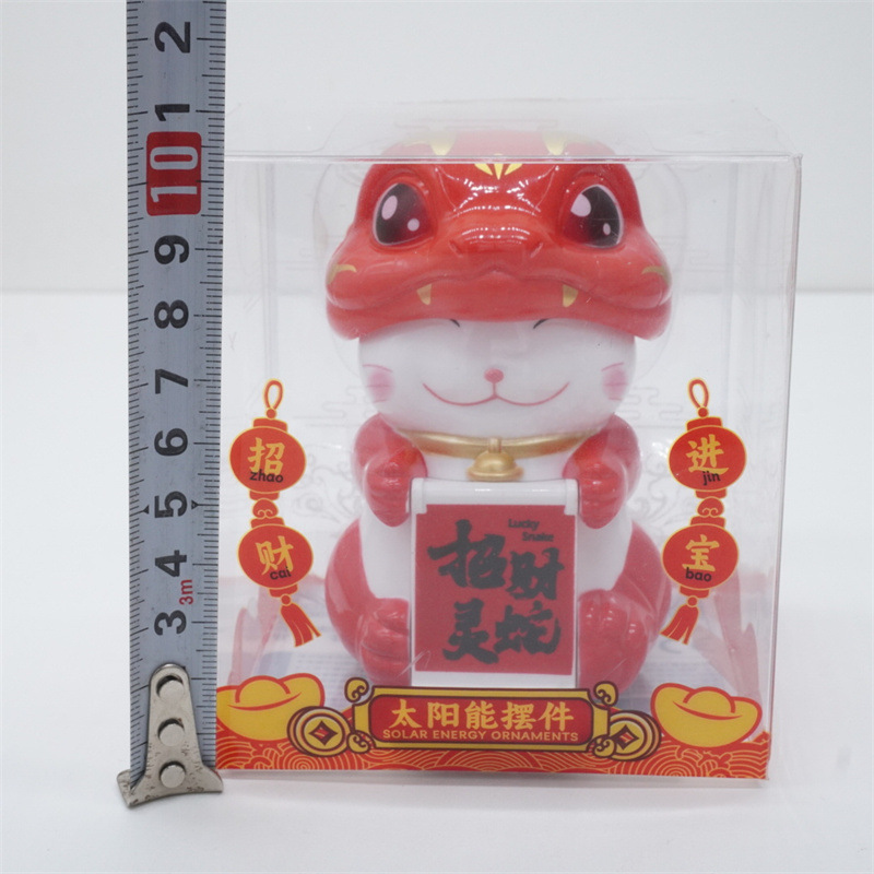 太阳能灵蛇招财猫桌面摆件办公室装饰品跨境电商创意礼品车载摆件详情20