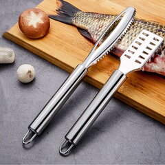 Stainless steel fish scale planer fish belly knife household convenient fish scale removal fish scale scraper two-in-one kitchen gadget