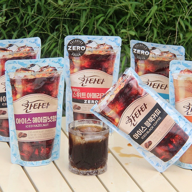 Южнокорейские импортные закуски 7-11 Lotte Kangtata ледяные капли холодного экстрагированного карамельного фундука Американский готовый к употреблению черный кофейный напиток