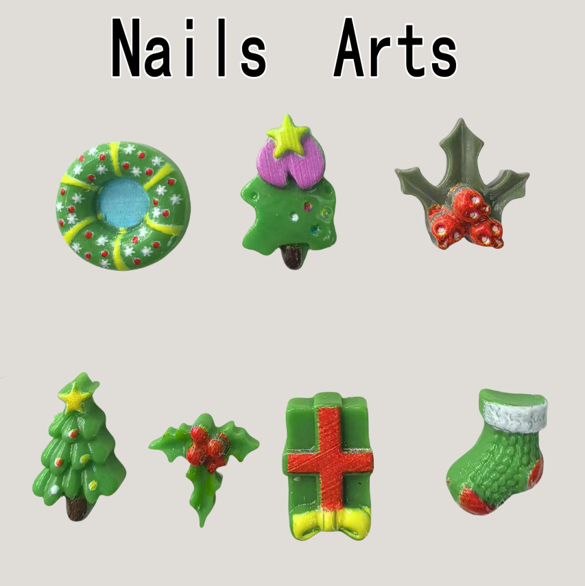 圣诞用品圣诞树圣诞甜甜圈圣诞节袜子美甲饰品批发美国欧洲韩国澳