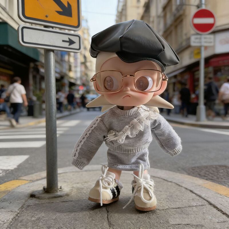 20cm Gazi Sister Doll Clothes Cute Casual Sports Style Sweatshirt and Skirt Set Zsiga Dress-Up Doll Set