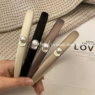 新品简约细杆海绵发箍气质少女头箍发卡纯色防滑压发韩式卡子头饰