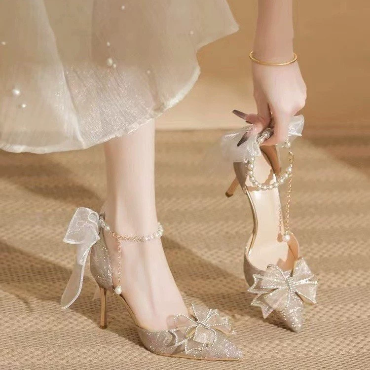 Wedding shoes with bow, 2025 years