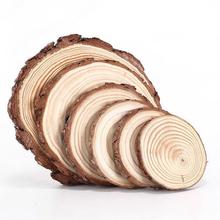 圆木片木头片diy手绘画材料手工幼儿园装饰松木年轮木块片板