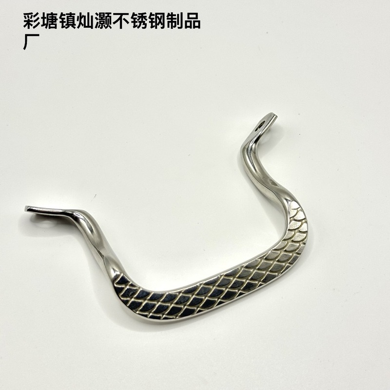 不锈钢压纹耳鱼鳞锅耳 火锅耳汤锅耳 干锅耳炒鼎耳|undefined