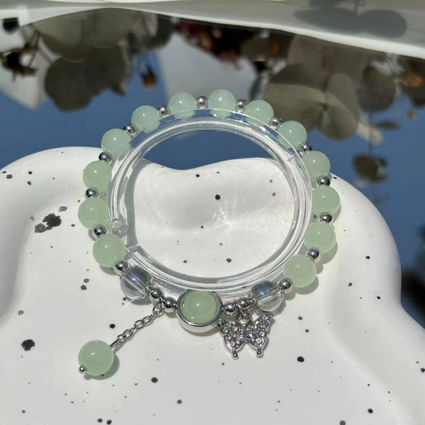 S014-Green Butterfly Imitation Cat's Eye Bracelet #SZ269