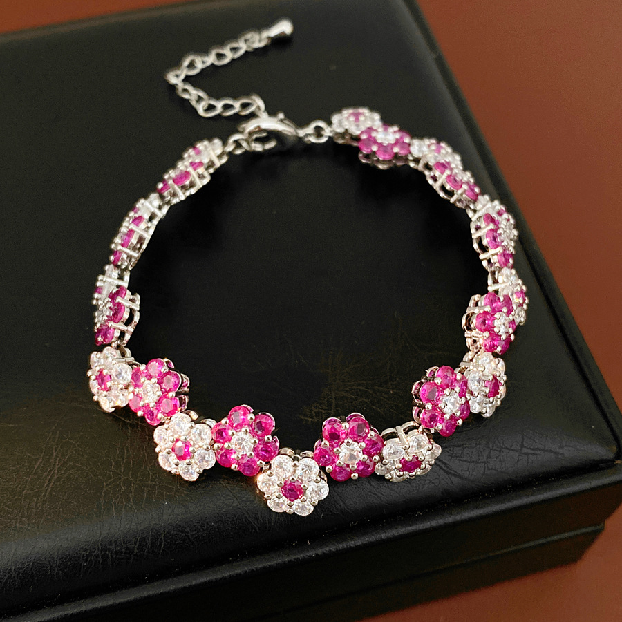 Brazalete - Plata - Rosa