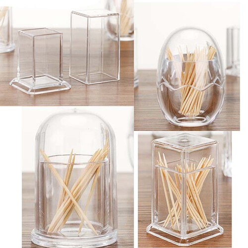 Toothpick tube toothpick box square oval thickened and fall-resistant creative toothpick box restaurant and hotel toothpick box