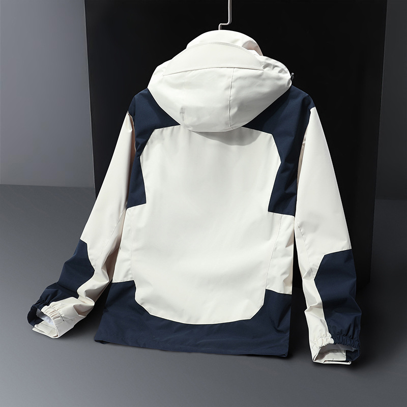 Chaqueta de los hombres de primavera y otoño delgada suelta de una sola capa chaqueta al aire libre chaqueta deportiva con capucha de las mujeres más el tamaño impermeable rompevientos