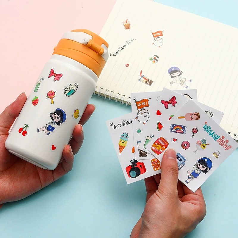 Оригинальная наклейка на чашку с водой ПВХ Водонепроницаемая наклейка милый мультфильм наклейка в наличии Оптовая Детская Наклейка для ручного счета