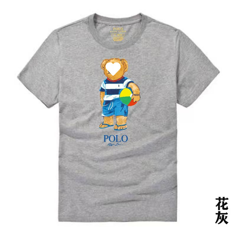 24SS 新作連名モデル ラウンドネック ベア ラルフローレン 男女同型 トレンドブランド Tシャツ|undefined