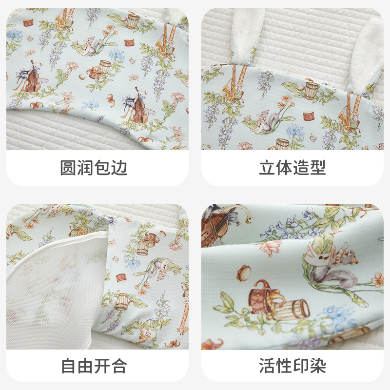 Almohada de nube para recién nacidos, gasa de algodón para bebé, transpirable y absorbente del sudor, toalla de almohada anti-vómitos para bebés de 0 a 6 meses