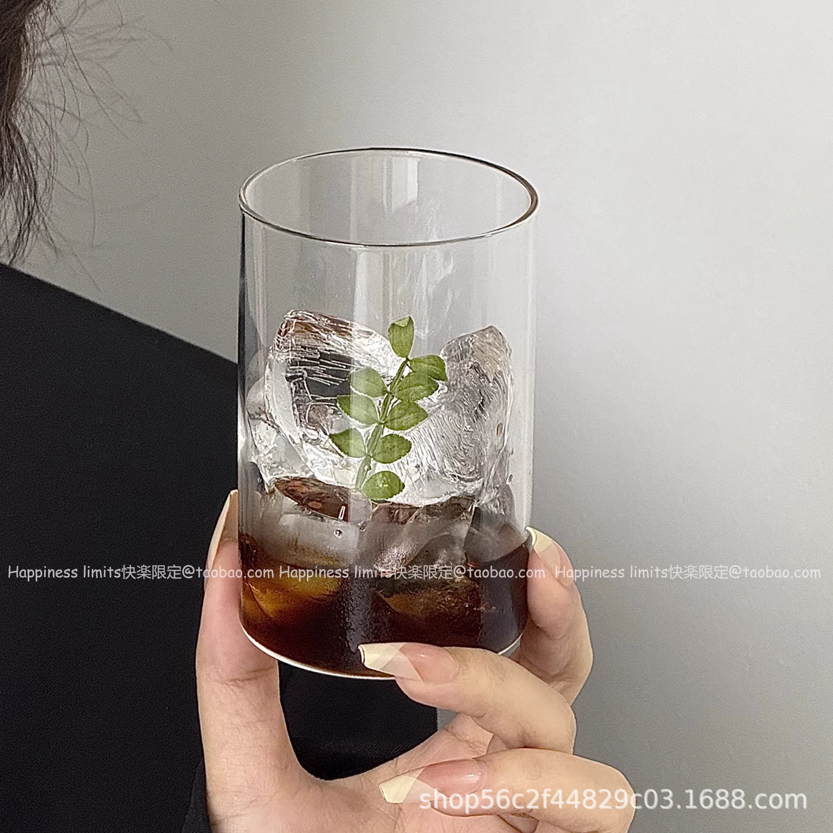 Ультралёглая тонкая прозрачная кофейная кружка из стекла, простой и элегантный дизайн, американский стиль